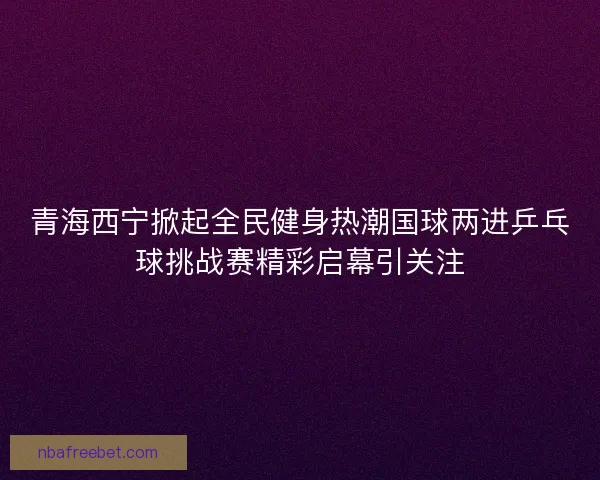 青海西宁掀起全民健身热潮国球两进乒乓球挑战赛精彩启幕引关注